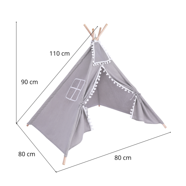 Cort pentru copii TIPI 80x80cm